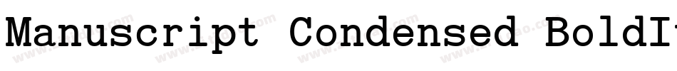 Manuscript Condensed BoldItalic字体转换